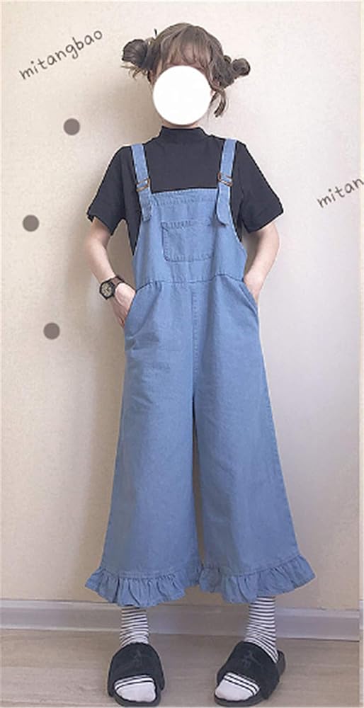 Amazon | [フ二ンー] サロペット レディース ラッパズボン